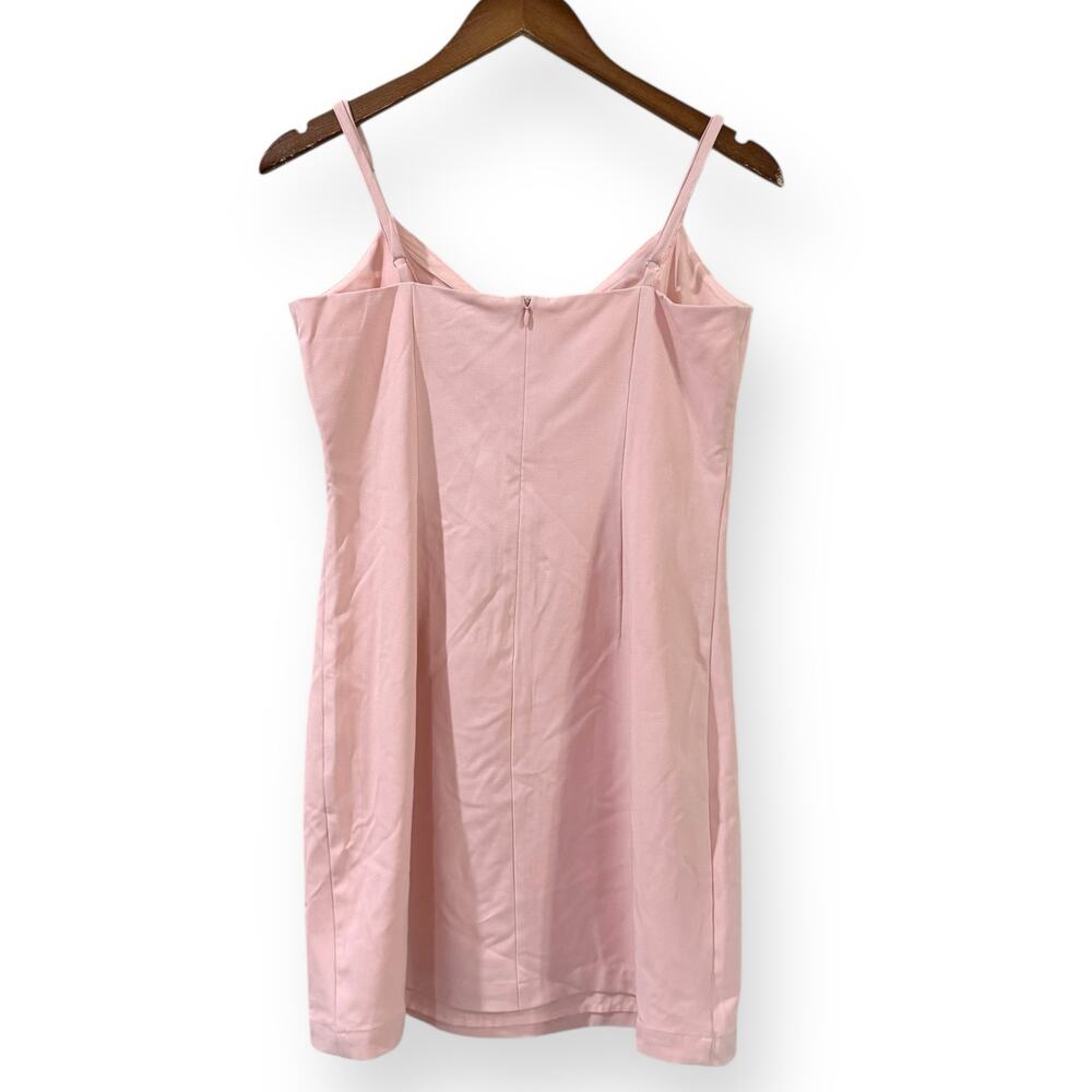 Lulus Sultry Moments Mini Dress Womens Small Blush Pink Plunge V-Neck Sleeveless - Picture 7 of 11